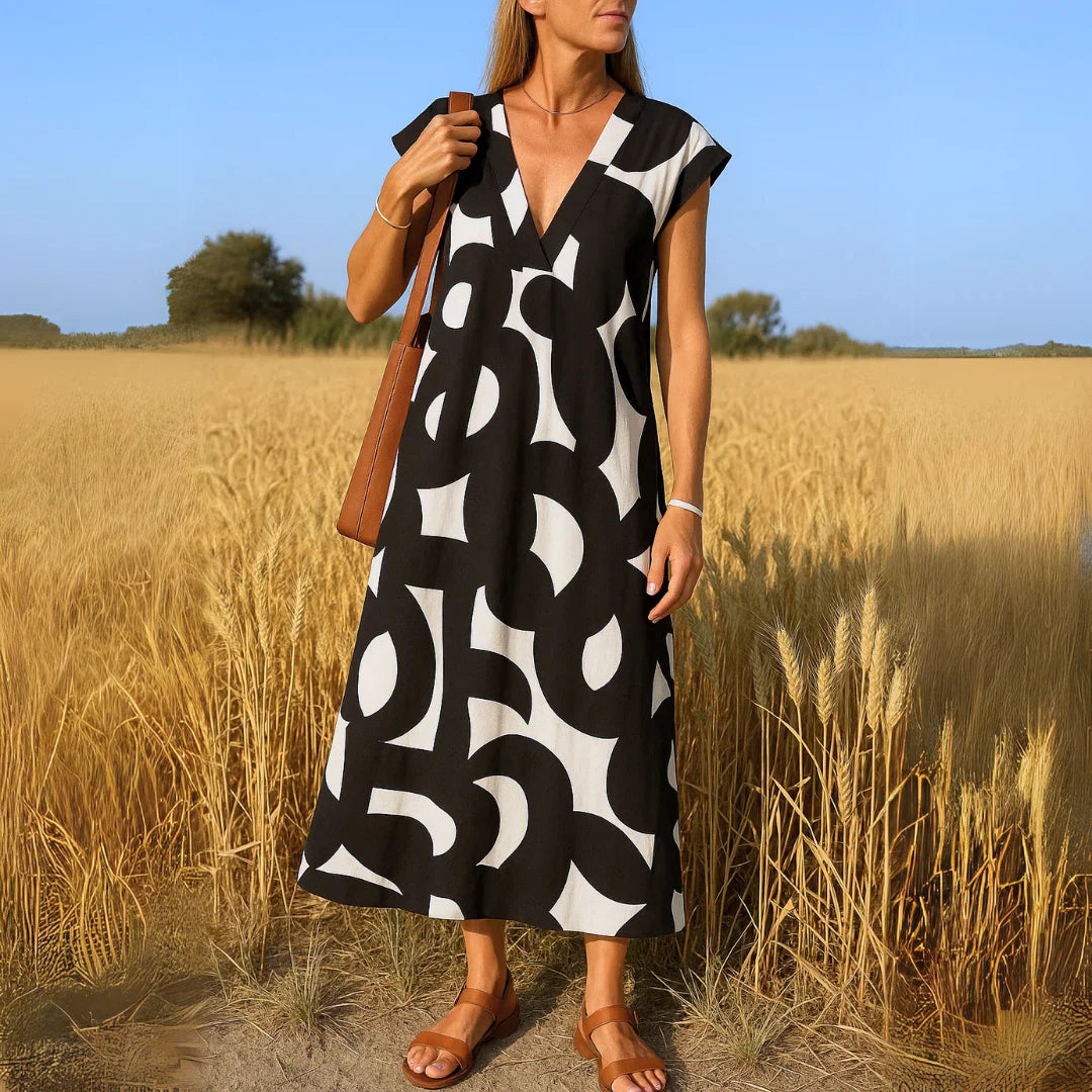 Hermia – Cutwork Detail Maxi Dress