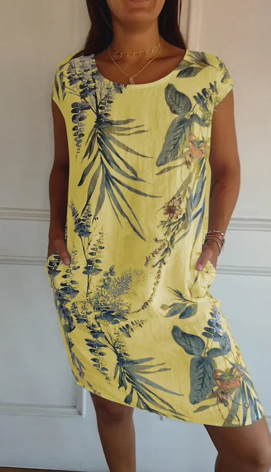 Nora – Printed Summer Dress with Pockets