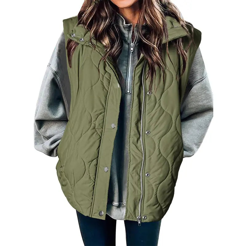 Libby – Casual Quilted Oversized Lightweight Puffer Vest