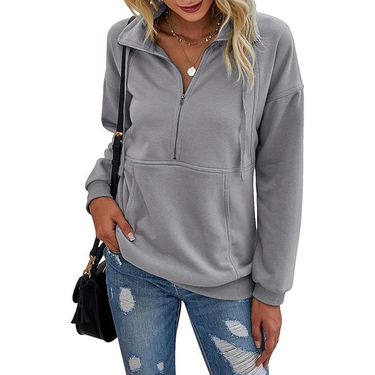 Annie – Lapel Zip-Up Casual Pullover Sweatshirt