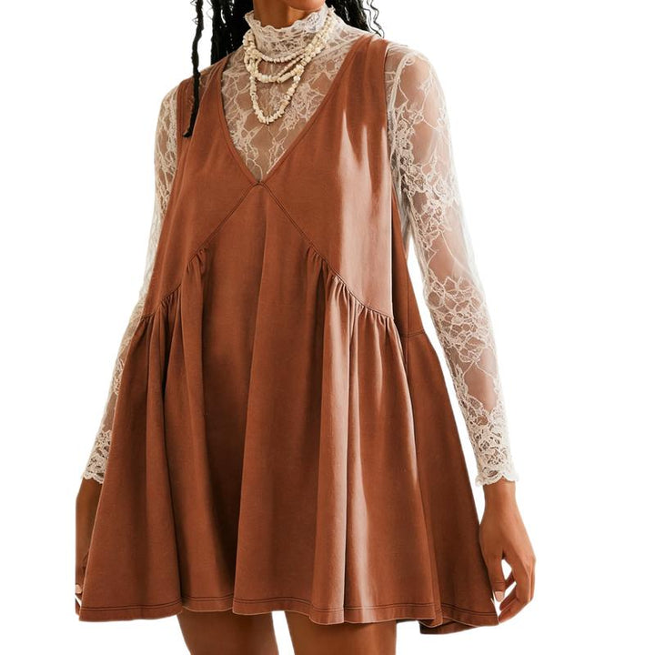 Danna – Casual V-Neck Flared A-Line Tank Dress