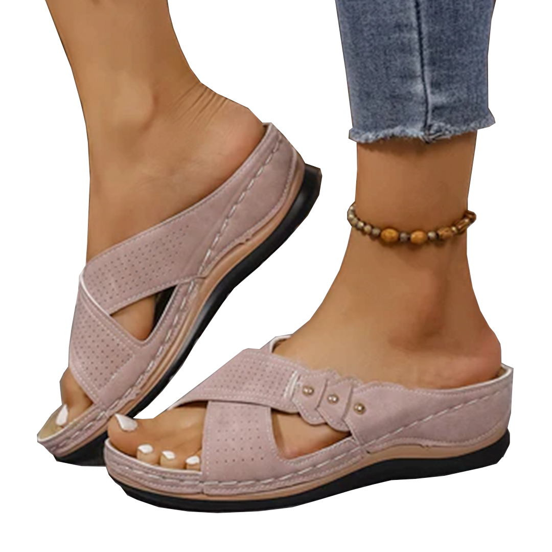 Jennifer – Crossover Strap Orthopedic Comfort Sandals