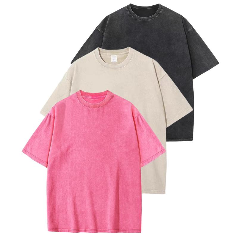 Hollie – Casual Crew Neck Loose Fit T-Shirt 3-Pack