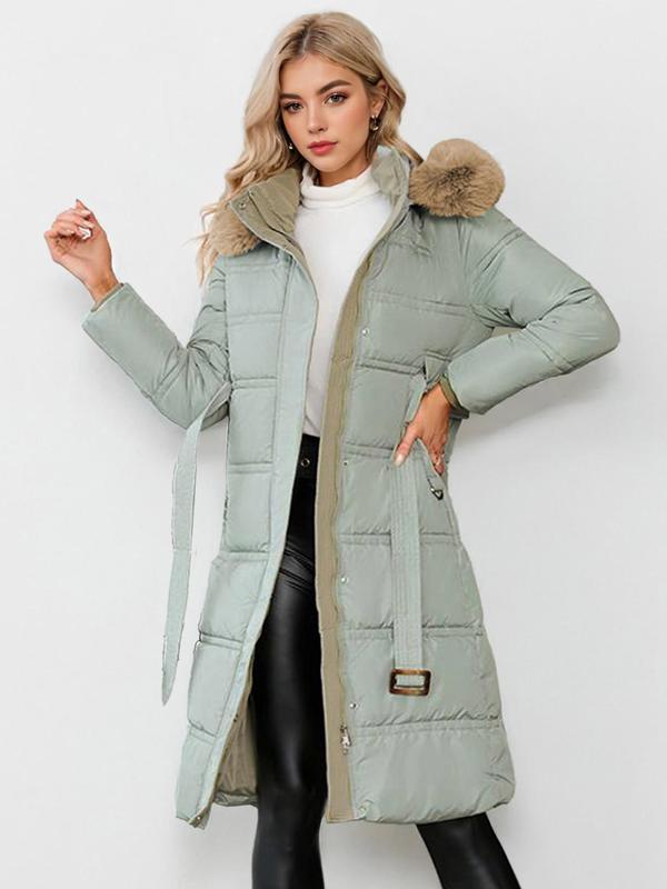 Diana – Stylish Plush Waist Tie Coat