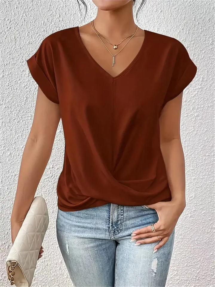 Deirdre – Stylish V-Neck Top