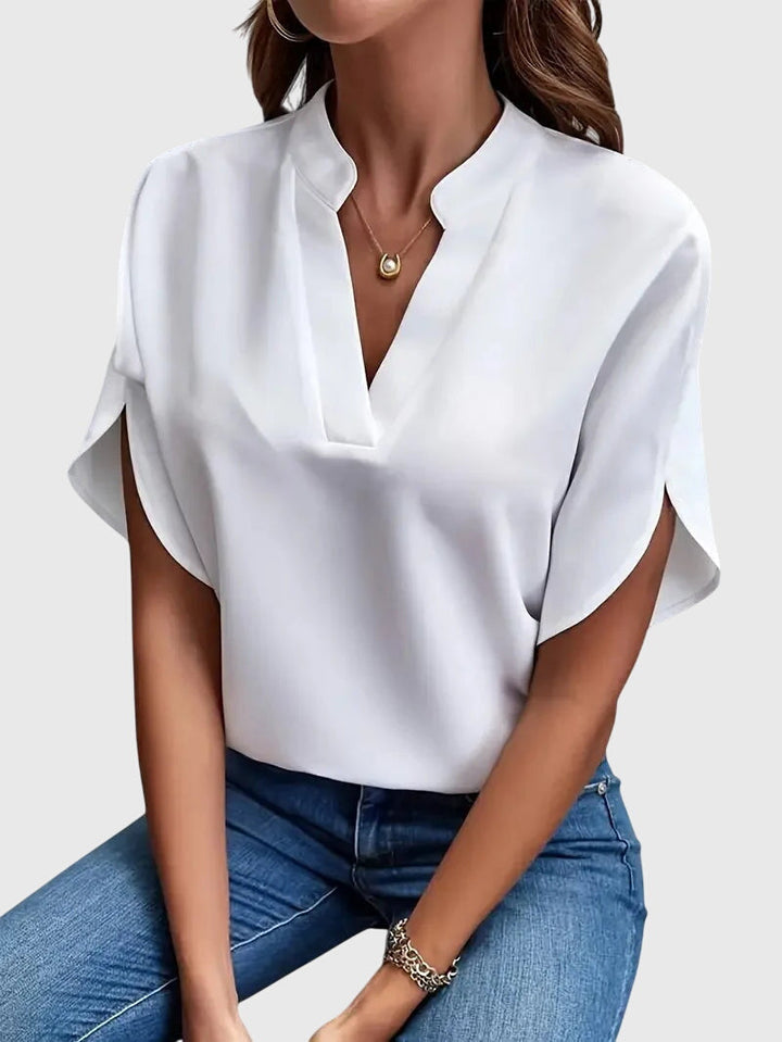 Suzanne – Soft Elegant V-Neck Shirt