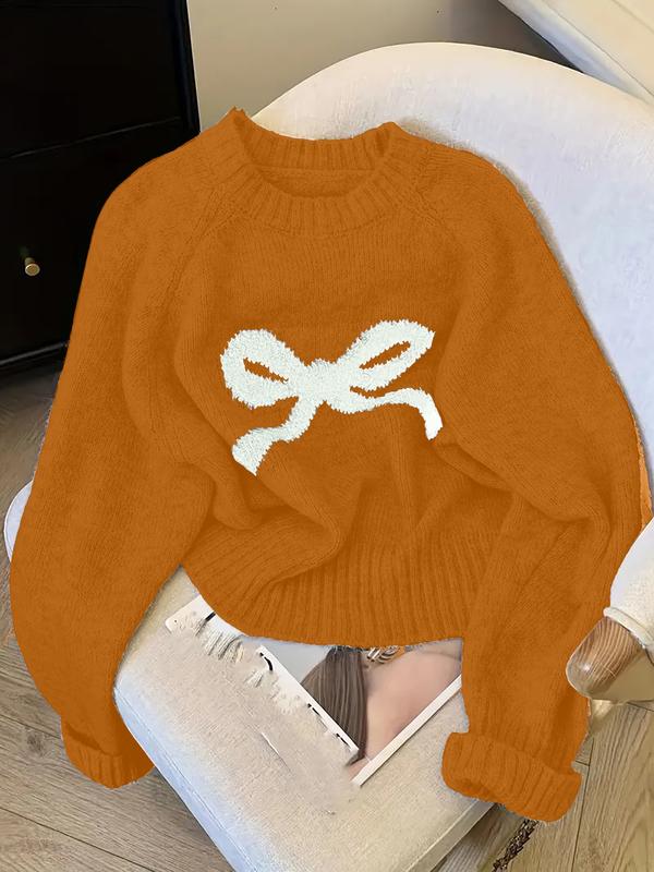 Gracie – Elegant Bow Knit Sweater for Autumn and Winter