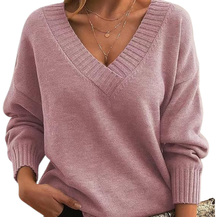 Teresa – Comfy Drop Shoulder Long Sleeve Sweater