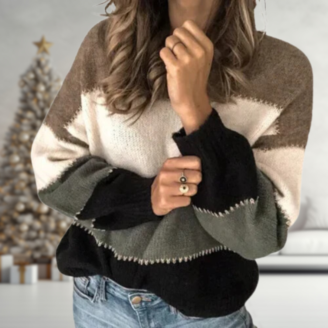 Eileen – Colourblock Knit Sweater