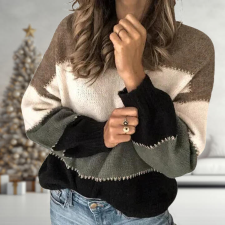 Eileen – Colourblock Knit Sweater