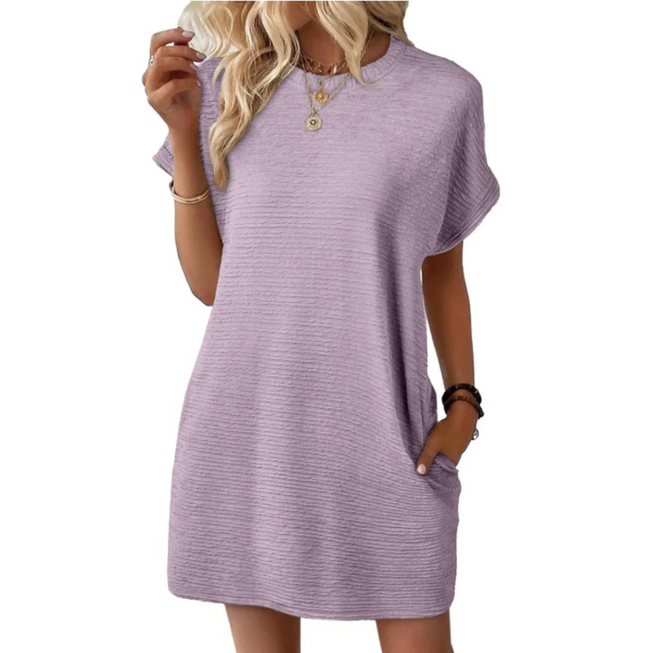 Teresa – Casual Minimalist Round Neck Summer Dress