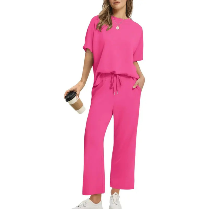 Julie – Women's Oversized Cropped Lounge Set