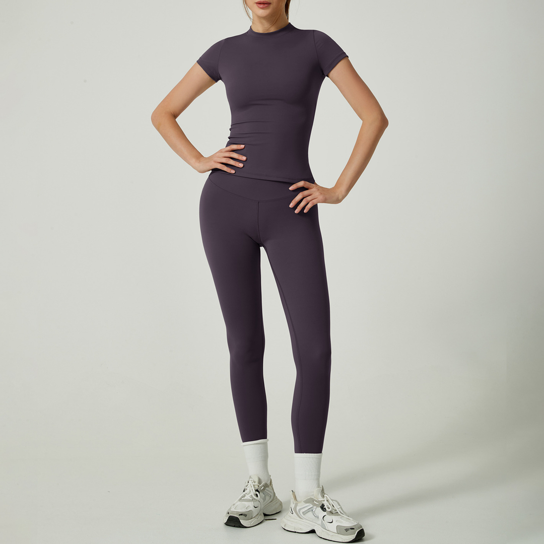 Sonia – Casual Plain Top and Leggings Loungewear Set