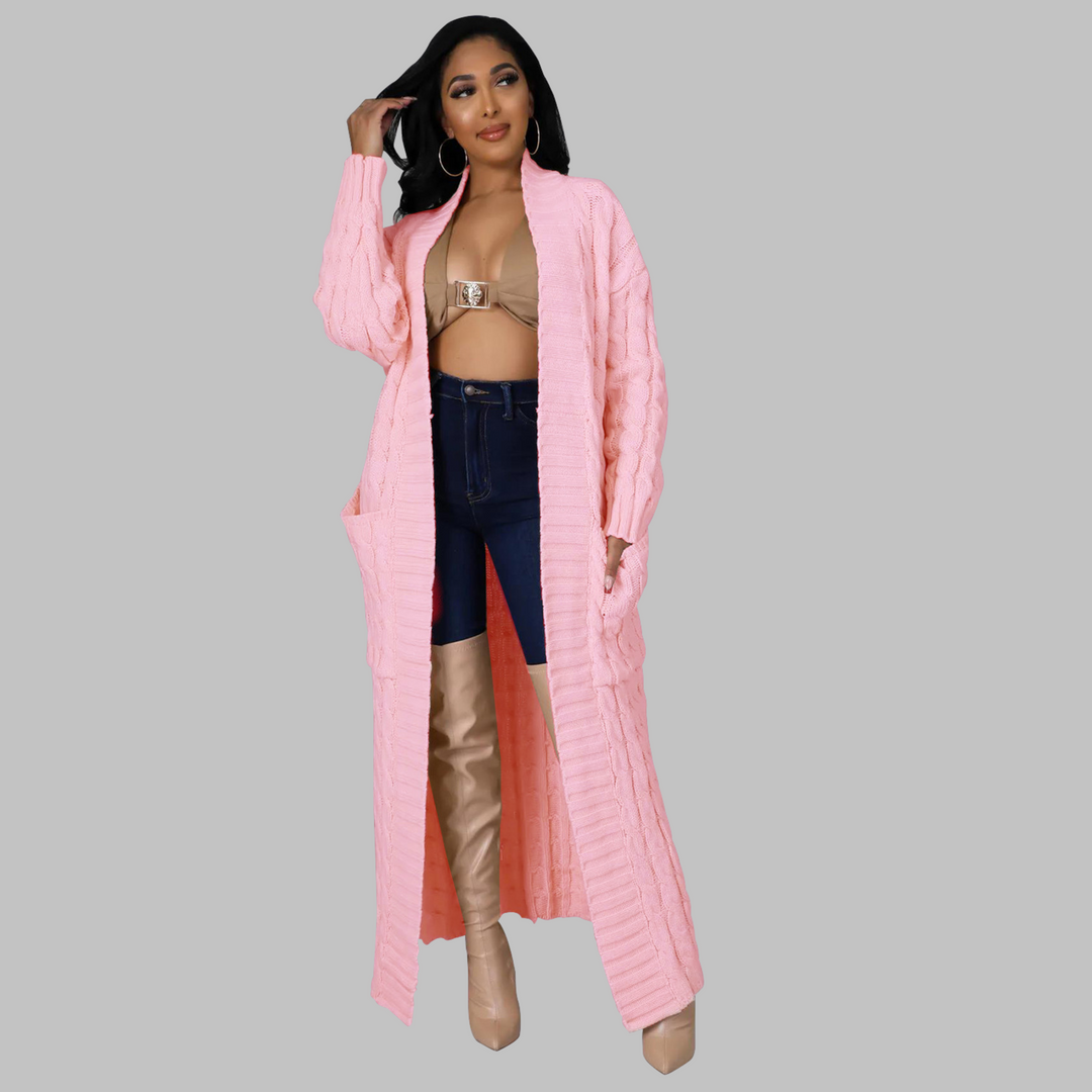 Jackie – Casual Long Sleeve Long Cardigan