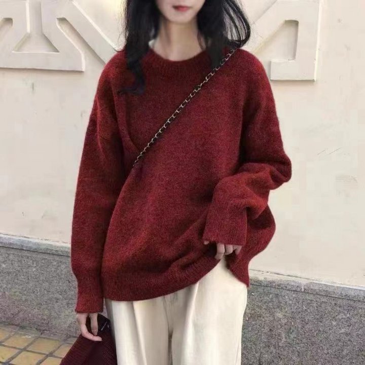 Deirdre – Casual Long Sleeve Round Neck Sweater