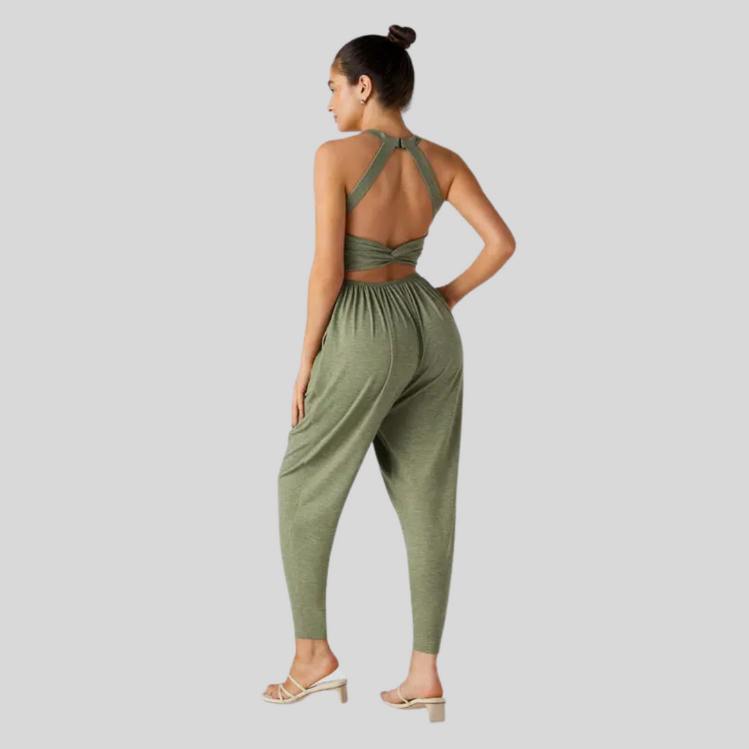 Josie – Comfy Backless Round Neck Lounge Jumpsuit