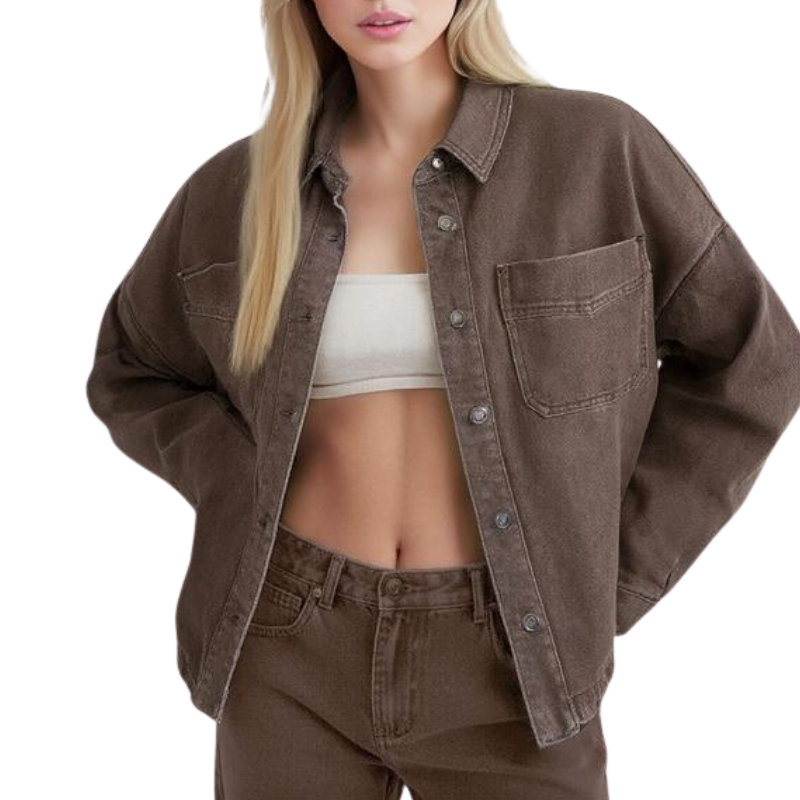 Sharon – Solid Zip-Up Collared Workout Jacket