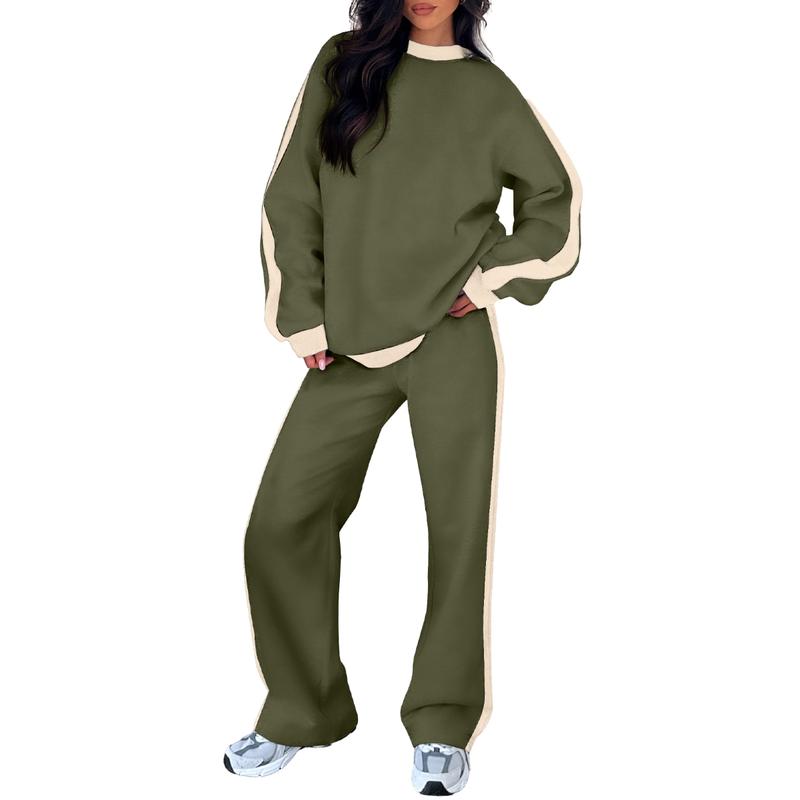 Sally – Comfortable Sweatshirt and Straight Leg Pants Lounge Set