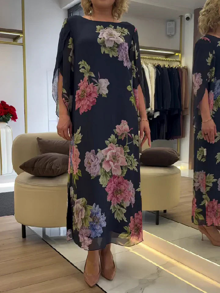 Vivienne – Floral Chiffon Maxi Dress