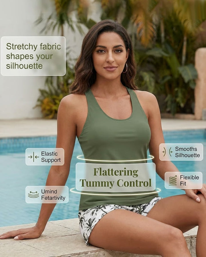 Carol – Three-Piece Tankini and Shorts Set