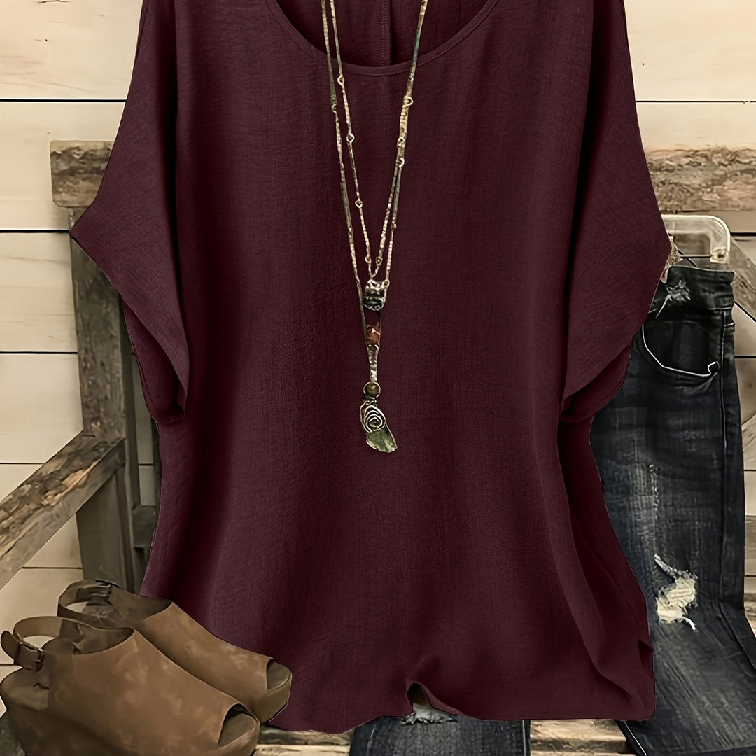 Sienna – Relaxed Batwing Sleeve Casual Top
