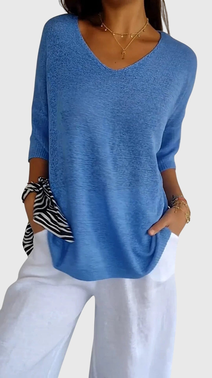 Cecilia – Elegant V-Neck Top