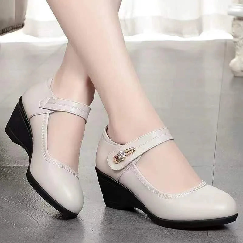 Lydia – Mary Jane Wedge Comfort Shoes