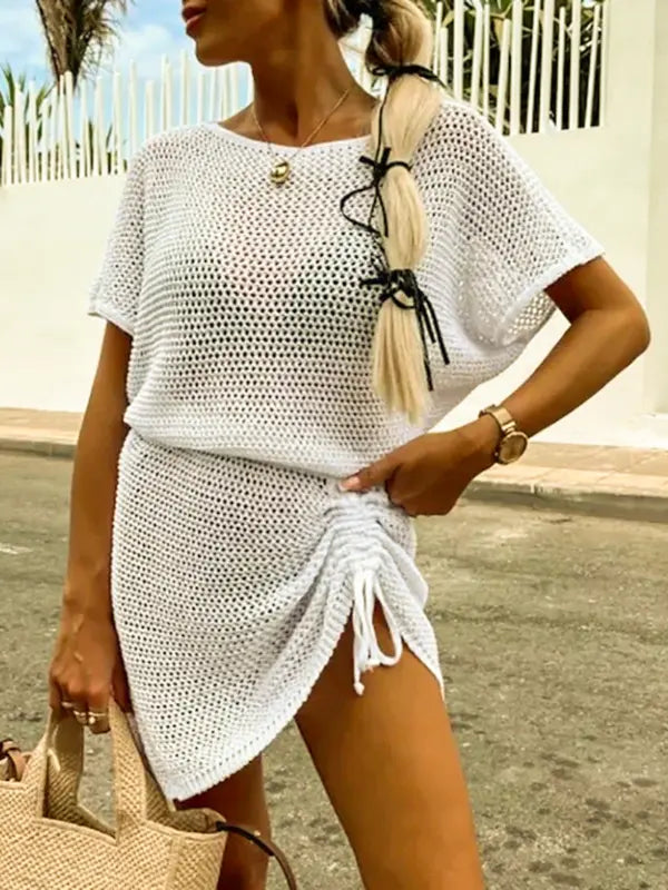 Angela – Casual Round Neck Summer Cover Up Dress