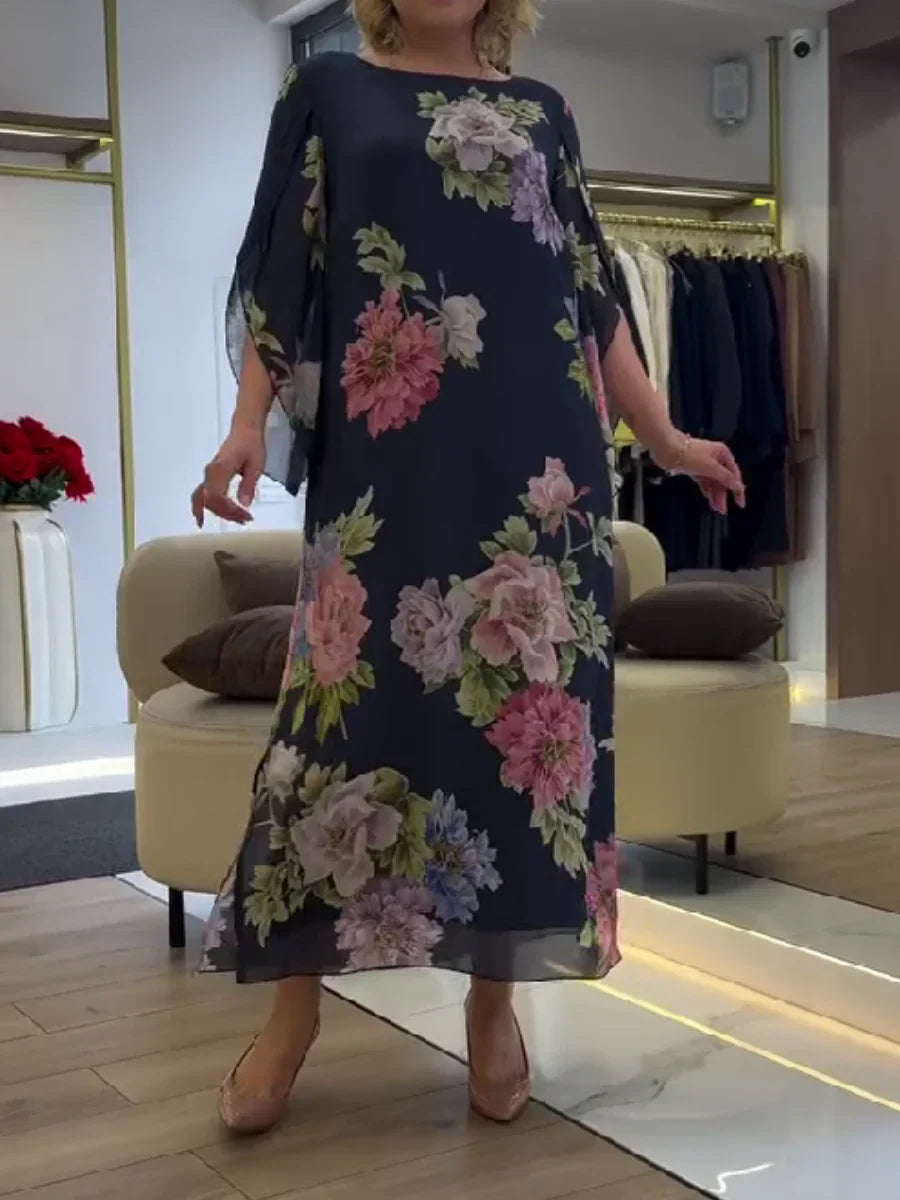 Vivienne – Floral Chiffon Maxi Dress