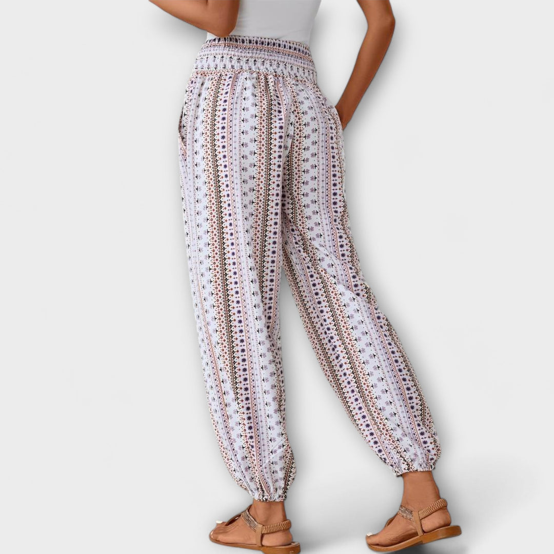 Zelora – Ethnic Graphic Wide-Leg Pants