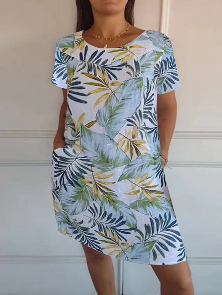 Nora – Printed Summer Dress with Pockets
