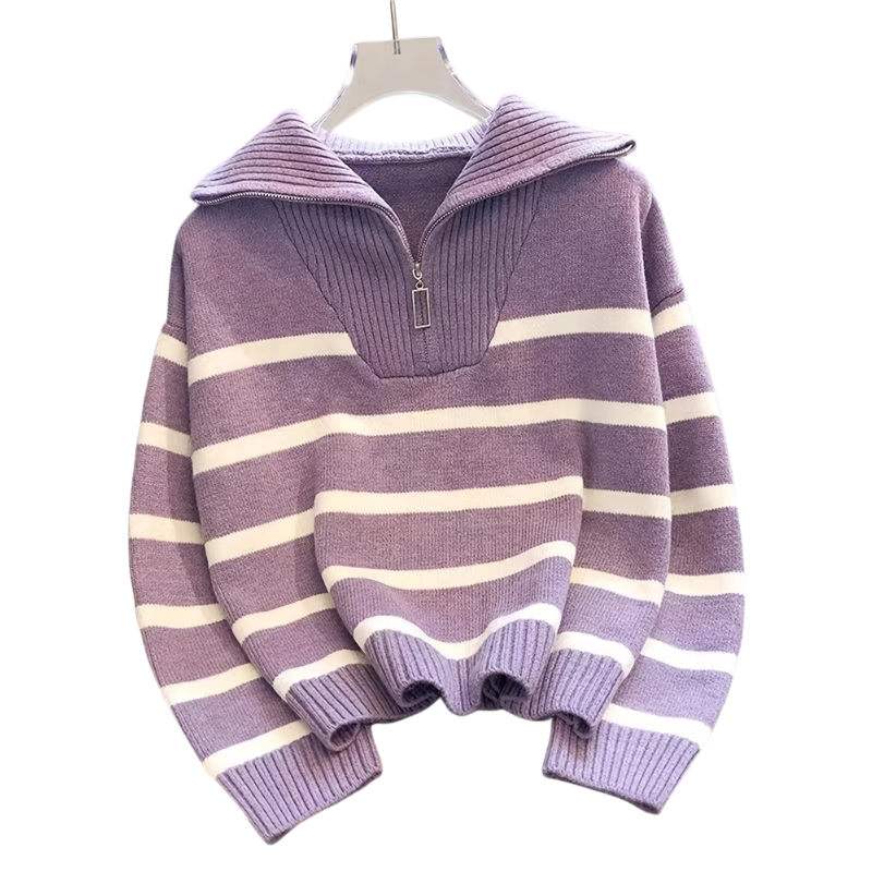 Angela – Comfy Long Sleeve Zip-Up Plush Winter Jacket