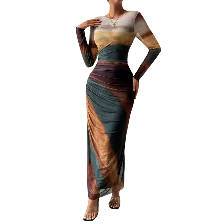 Jill – Stylish Leopard Ruched Bodycon Dress