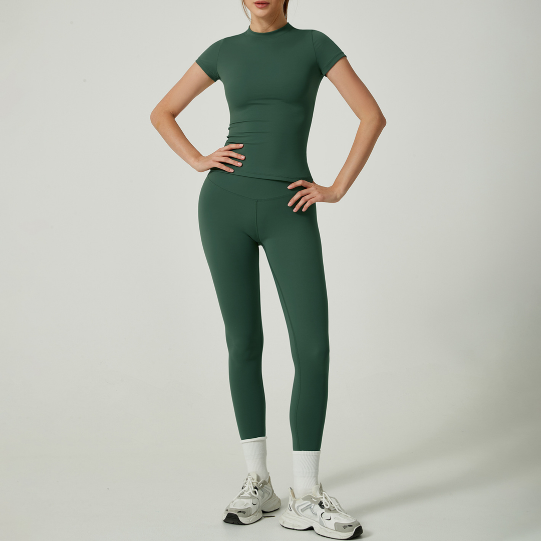 Sonia – Casual Plain Top and Leggings Loungewear Set