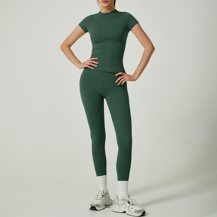 Sonia – Casual Plain Top and Leggings Loungewear Set