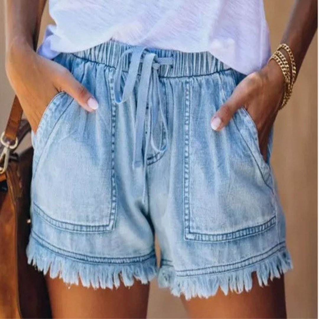 Imelda – Casual Soft Waist-Tie Loose Fit Shorts