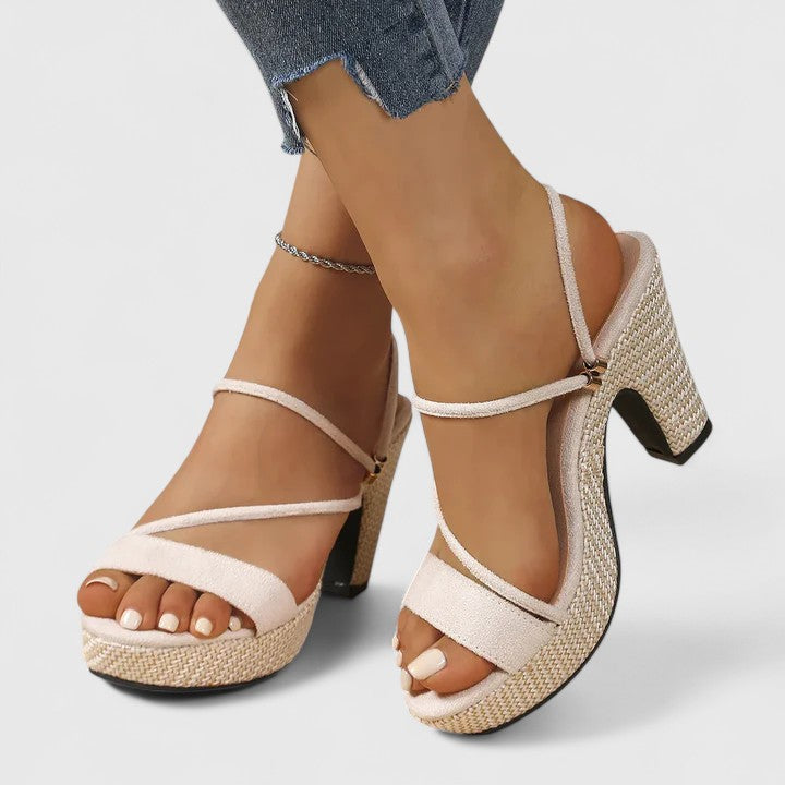 Lorienna – Strappy Platform Block Heel Sandals