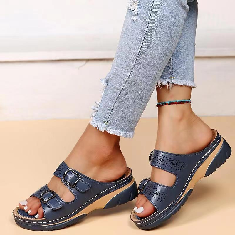 Alicia – Double Buckle Orthopedic Comfort Sandals