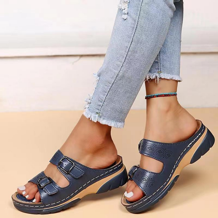 Alicia – Double Buckle Orthopedic Comfort Sandals