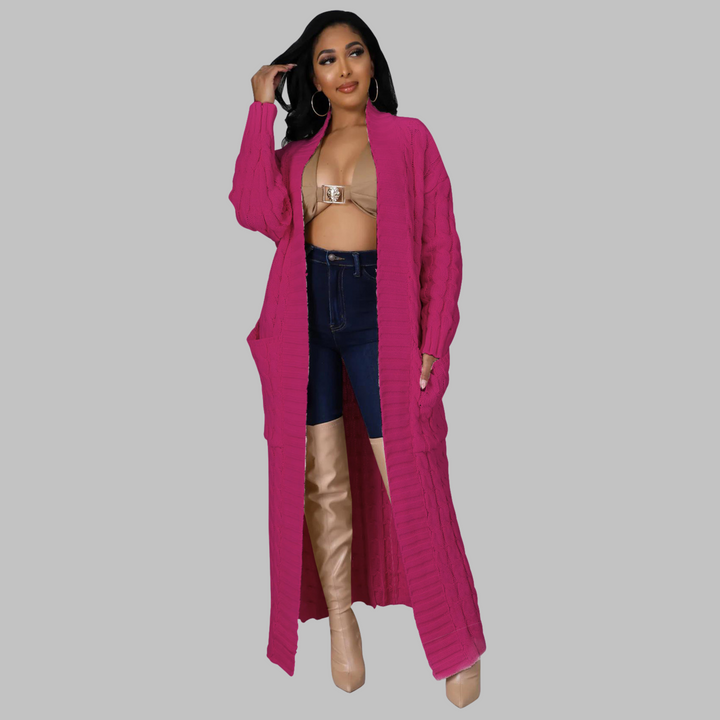 Jackie – Casual Long Sleeve Long Cardigan