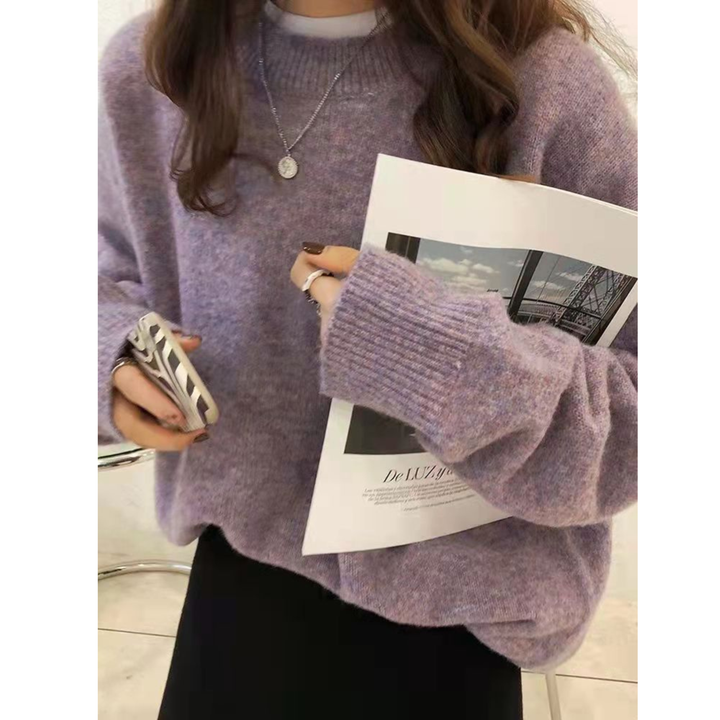 Ethel – Comfy Long Sleeve Round Neck Sweater