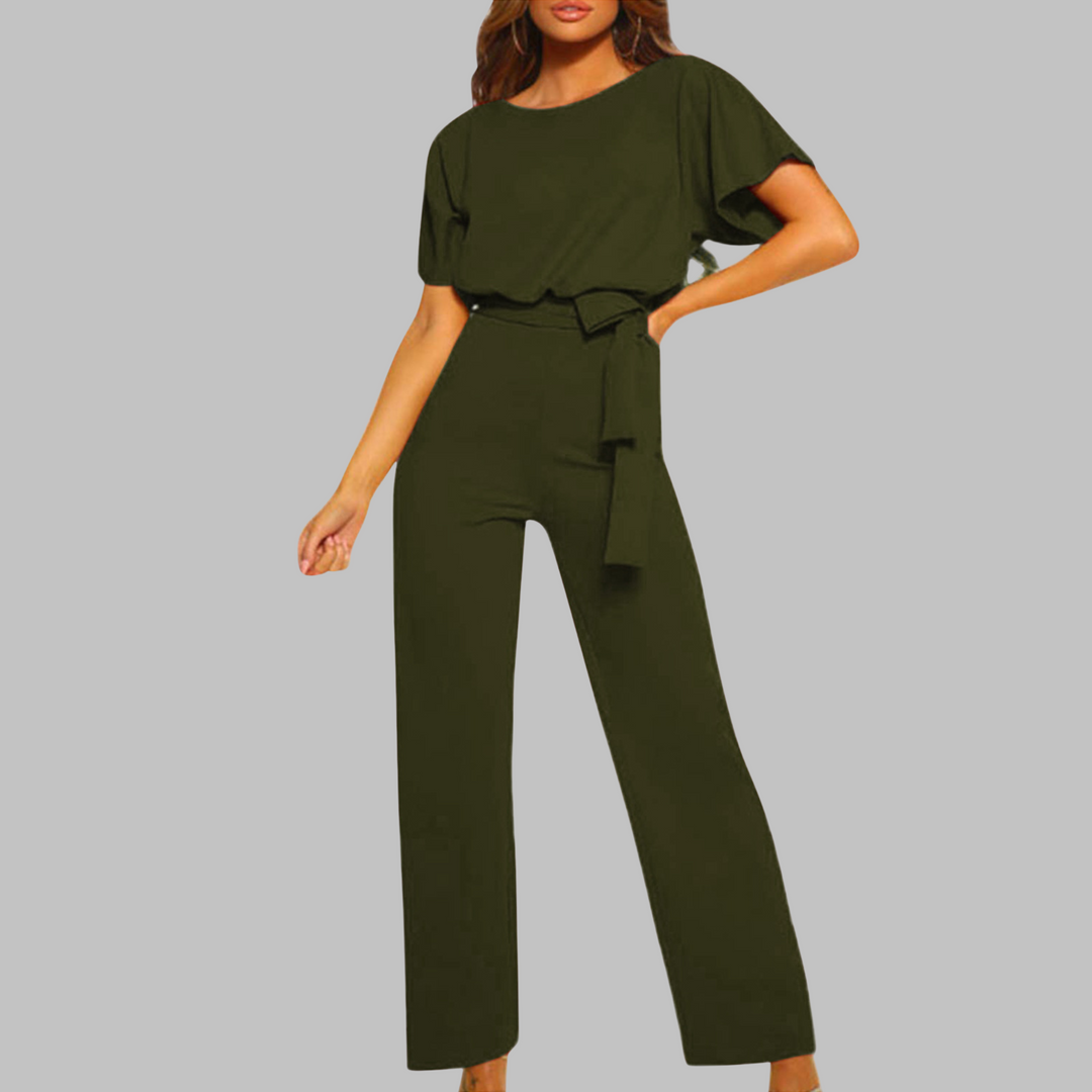 Jean – Casual Tie Front Batwing Sleeve Jumpsuit