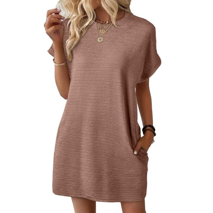Teresa – Casual Minimalist Round Neck Summer Dress