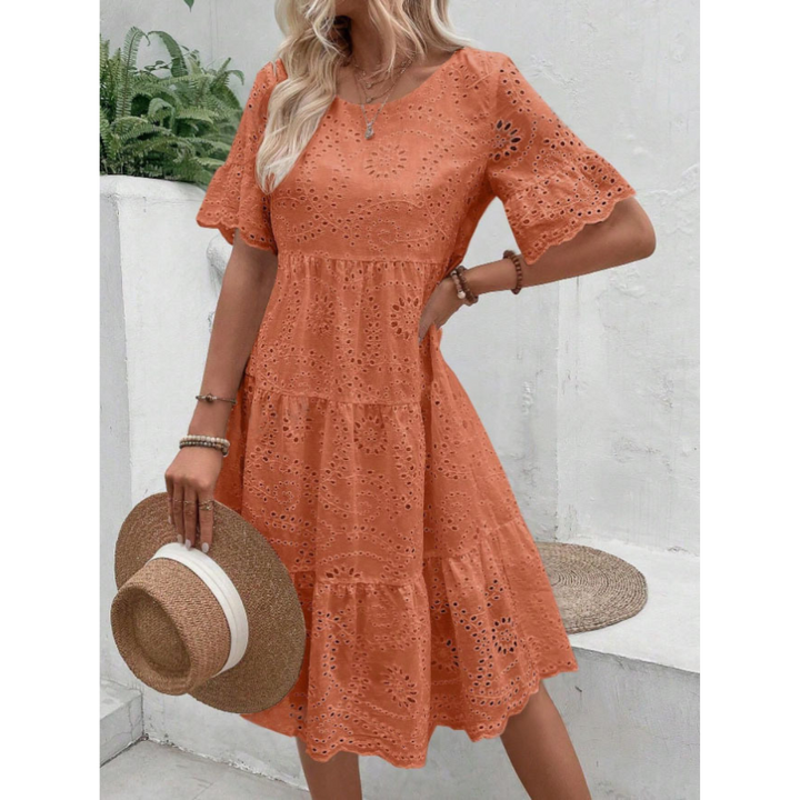 Lottie – Elegant Round Neck Boho Summer Dress