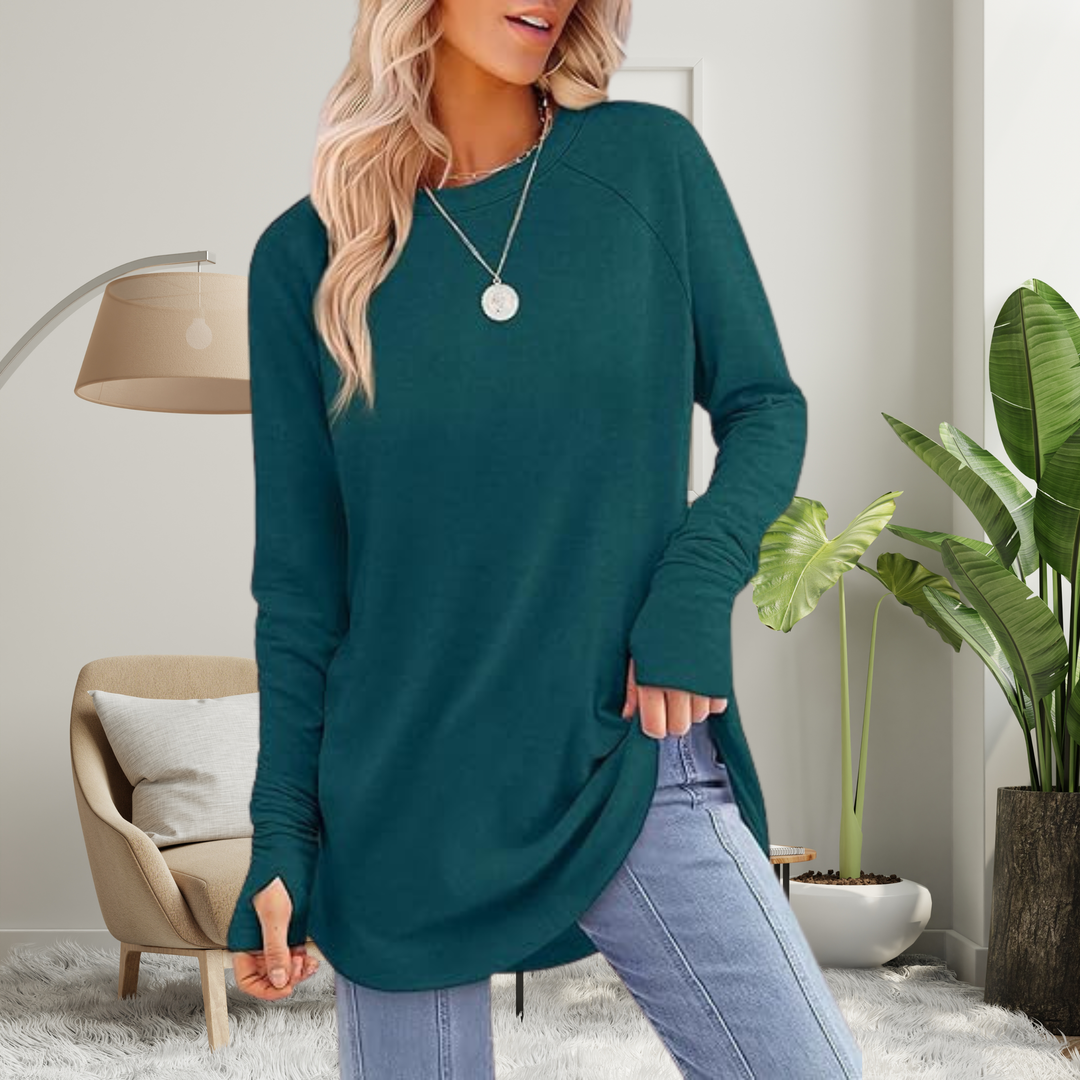 Josie – Cozy Round Neck Long Sleeve Top