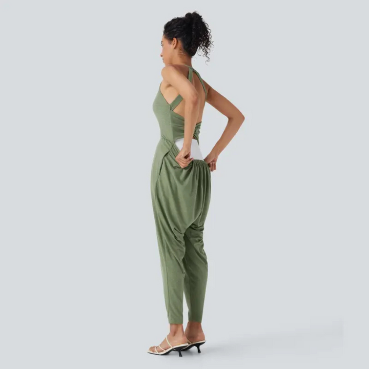 Josie – Comfy Backless Round Neck Lounge Jumpsuit