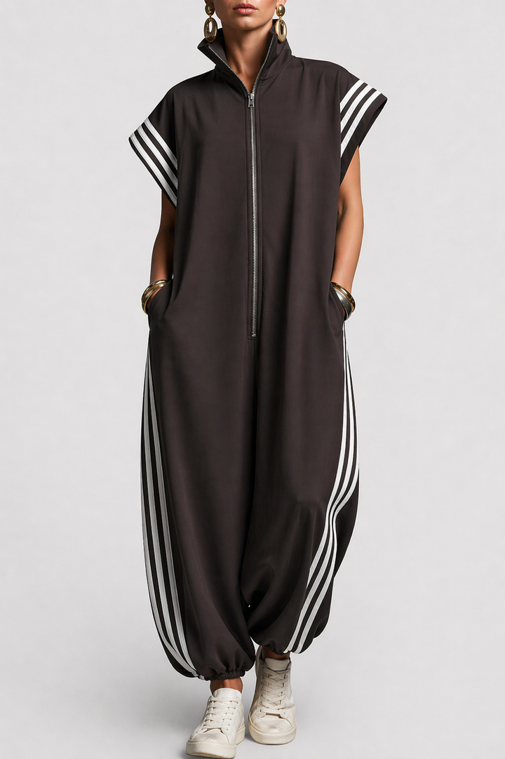 Nadine – Zip Neck Jumpsuit