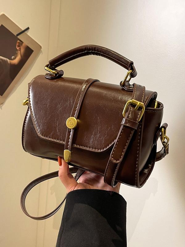 Cynthia – Trendy Contrast Stitching Small Square Shoulder Bag