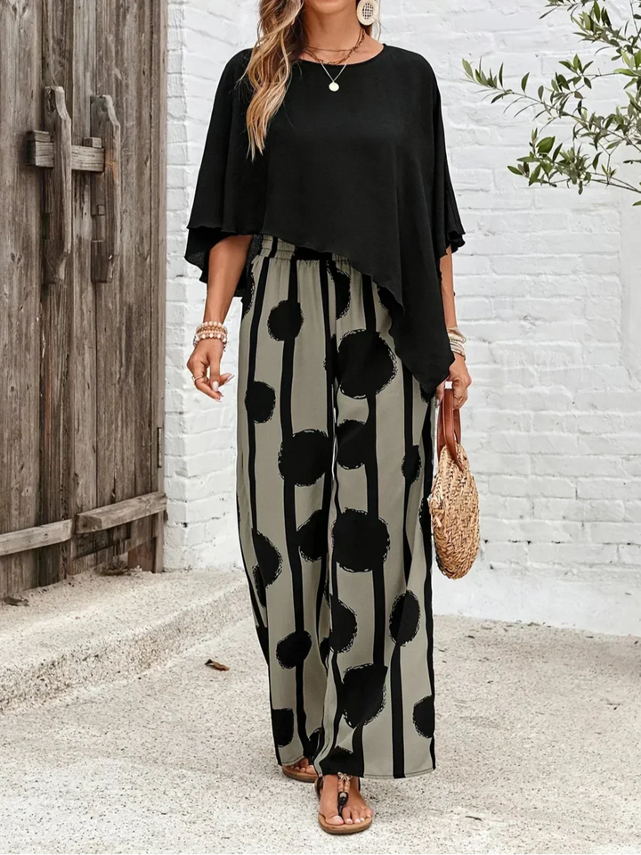 Kalliope – Relaxed Batwing Top and Wide Leg Two-Piece Set