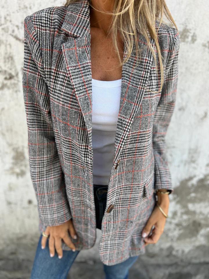 Lucinda – Classic Plaid Blazer